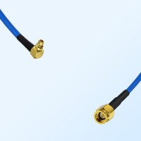 SSMA Male - MMCX Male Right Angle Semi-Flexible Cable Assemblies