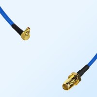 SSMA Female - MMCX Male Right Angle Semi-Flexible Cable Assemblies