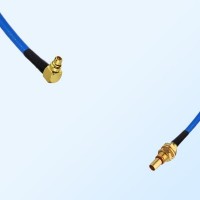 SBMA Bulkhead Male - MMCX Male R/A Semi-Flexible Cable Assemblies