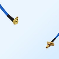 SBMA Male 2 Hole - MMCX Male R/A Semi-Flexible Cable Assemblies