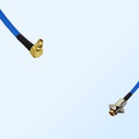 SBMA Female 2 Hole - MMCX Male R/A Semi-Flexible Cable Assemblies