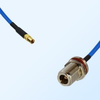 N Bulkhead Female with O-Ring - MMCX Female Semi-Flexible Cable