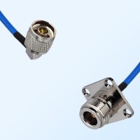 N Male Right Angle - N Female 4 Hole Semi-Flexible Cable Assemblies