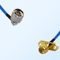 SMA Female 2 Hole - N Male Right Angle Semi-Flexible Cable Assemblies