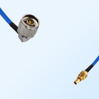 SBMA Bulkhead Male - N Male Right Angle Semi-Flexible Cable Assemblies