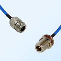 N Female - N Bulkhead Female with O-Ring Semi-Flexible Cable