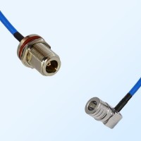 QMA Male R/A - N Bulkhead Female with O-Ring Semi-Flexible Cable