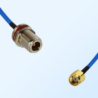 RP SMA Male - N Bulkhead Female with O-Ring Semi-Flexible Cable