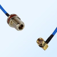 RP SMA Male R/A - N Bulkhead Female with O-Ring Semi-Flexible Cable