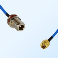 SMA Male - N Bulkhead Female with O-Ring Semi-Flexible Cable