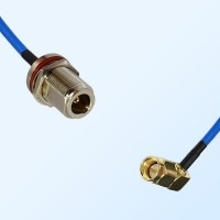 SMA Male R/A - N Bulkhead Female with O-Ring Semi-Flexible Cable