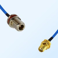 SMA Bulkhead Female - N O-Ring Bulkhead Female Semi-Flexible Cable
