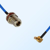 SMB Male R/A - N Bulkhead Female with O-Ring Semi-Flexible Cable