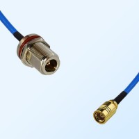 SMB Female - N Bulkhead Female with O-Ring Semi-Flexible Cable