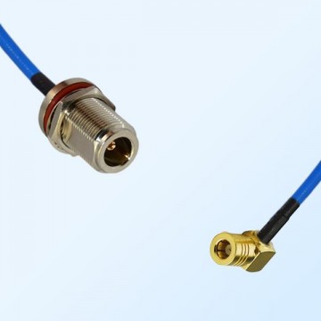SMB Female R/A - N Bulkhead Female with O-Ring Semi-Flexible Cable