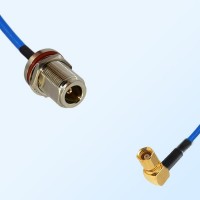SMC Female R/A - N Bulkhead Female with O-Ring Semi-Flexible Cable