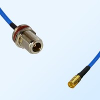 SMP Male - N Bulkhead Female with O-Ring Semi-Flexible Cable