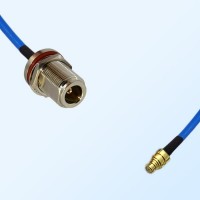 SMP Female - N Bulkhead Female with O-Ring Semi-Flexible Cable