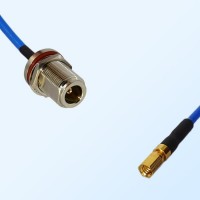 SSMC Female - N Bulkhead Female with O-Ring Semi-Flexible Cable