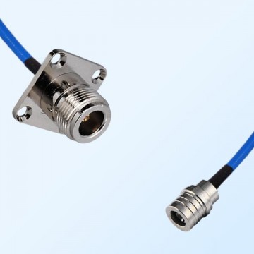 QMA Male - N Female 4 Hole Panel Mount Semi-Flexible Cable Assemblies