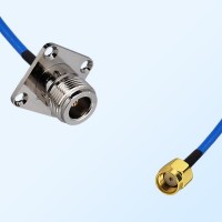 RP SMA Male - N Female 4 Hole Semi-Flexible Cable Assemblies