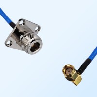 RP SMA Male R/A - N Female 4 Hole Semi-Flexible Cable Assemblies