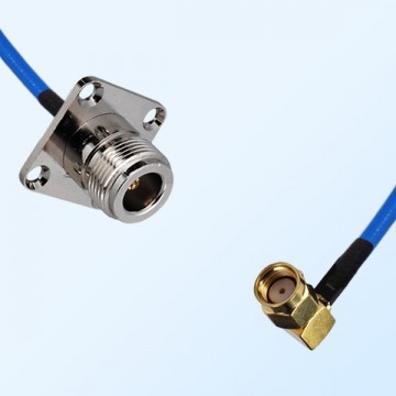 RP SMA Male R/A - N Female 4 Hole Semi-Flexible Cable Assemblies