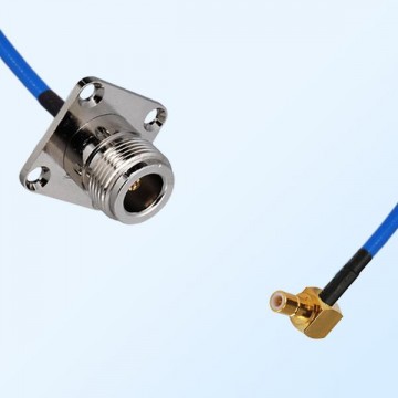 SMB Male Right Angle - N Female 4 Hole Semi-Flexible Cable Assemblies
