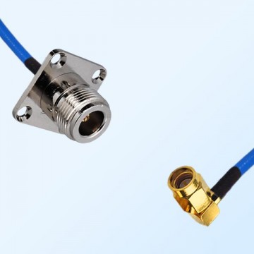 SSMA Male Right Angle - N Female 4 Hole Semi-Flexible Cable Assemblies