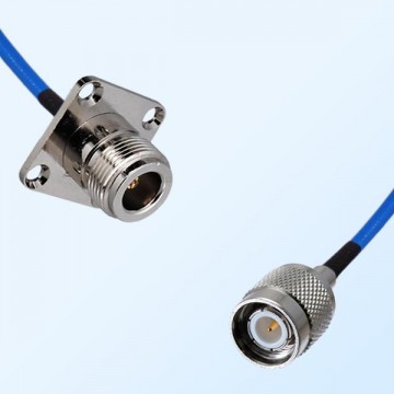 TNC Male - N Female 4 Hole Panel Mount Semi-Flexible Cable Assemblies