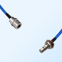 QMA Male - QMA Bulkhead Female with O-Ring Semi-Flexible Cable