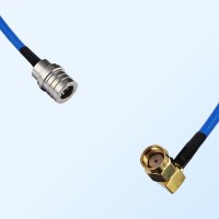 RP SMA Male Right Angle - QMA Male Semi-Flexible Cable Assemblies