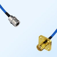 SMA Female 4 Hole - QMA Male Semi-Flexible Cable Assemblies