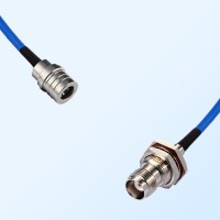 TNC Bulkhead Female with O-Ring - QMA Male Semi-Flexible Cable