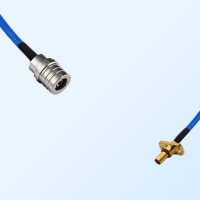 SBMA Male 2 Hole Panel Mount - QMA Male Semi-Flexible Cable Assemblies