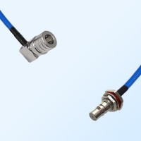 QMA Male R/A - QMA Bulkhead Female with O-Ring Semi-Flexible Cable
