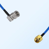 RP SMA Male - QMA Male Right Angle Semi-Flexible Cable Assemblies