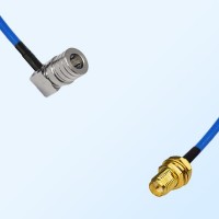 RP SMA Bulkhead Female - QMA Male R/A Semi-Flexible Cable Assemblies