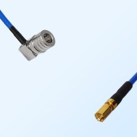 SSMC Female - QMA Male Right Angle Semi-Flexible Cable Assemblies