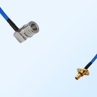 SBMA Male 2 Hole - QMA Male Right Angle Semi-Flexible Cable Assemblies