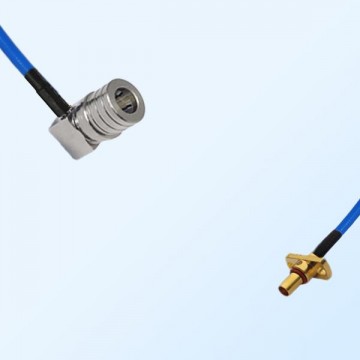 SBMA Male 2 Hole - QMA Male Right Angle Semi-Flexible Cable Assemblies