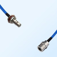 QMA Bulkhead Female with O-Ring - QMA Male Semi-Flexible Cable