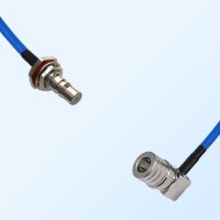 QMA Bulkhead Female with O-Ring - QMA Male R/A Semi-Flexible Cable