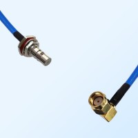 RP SMA Male R/A - QMA Bulkhead Female with O-Ring Semi-Flexible Cable