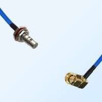SMA Male R/A - QMA Bulkhead Female with O-Ring Semi-Flexible Cable