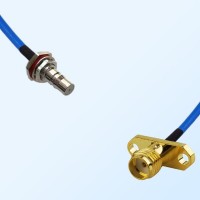 SMA Female 2 Hole - QMA O-Ring Bulkhead Female Semi-Flexible Cable