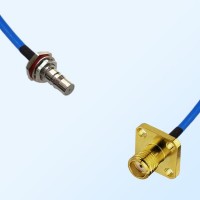 SMA Female 4 Hole - QMA O-Ring Bulkhead Female Semi-Flexible Cable