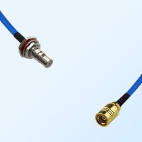 SMB Female - QMA Bulkhead Female with O-Ring Semi-Flexible Cable