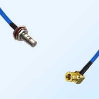 SMB Female R/A - QMA Bulkhead Female with O-Ring Semi-Flexible Cable