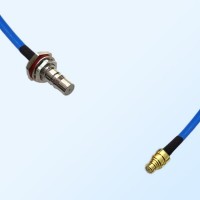 SMP Female - QMA Bulkhead Female with O-Ring Semi-Flexible Cable